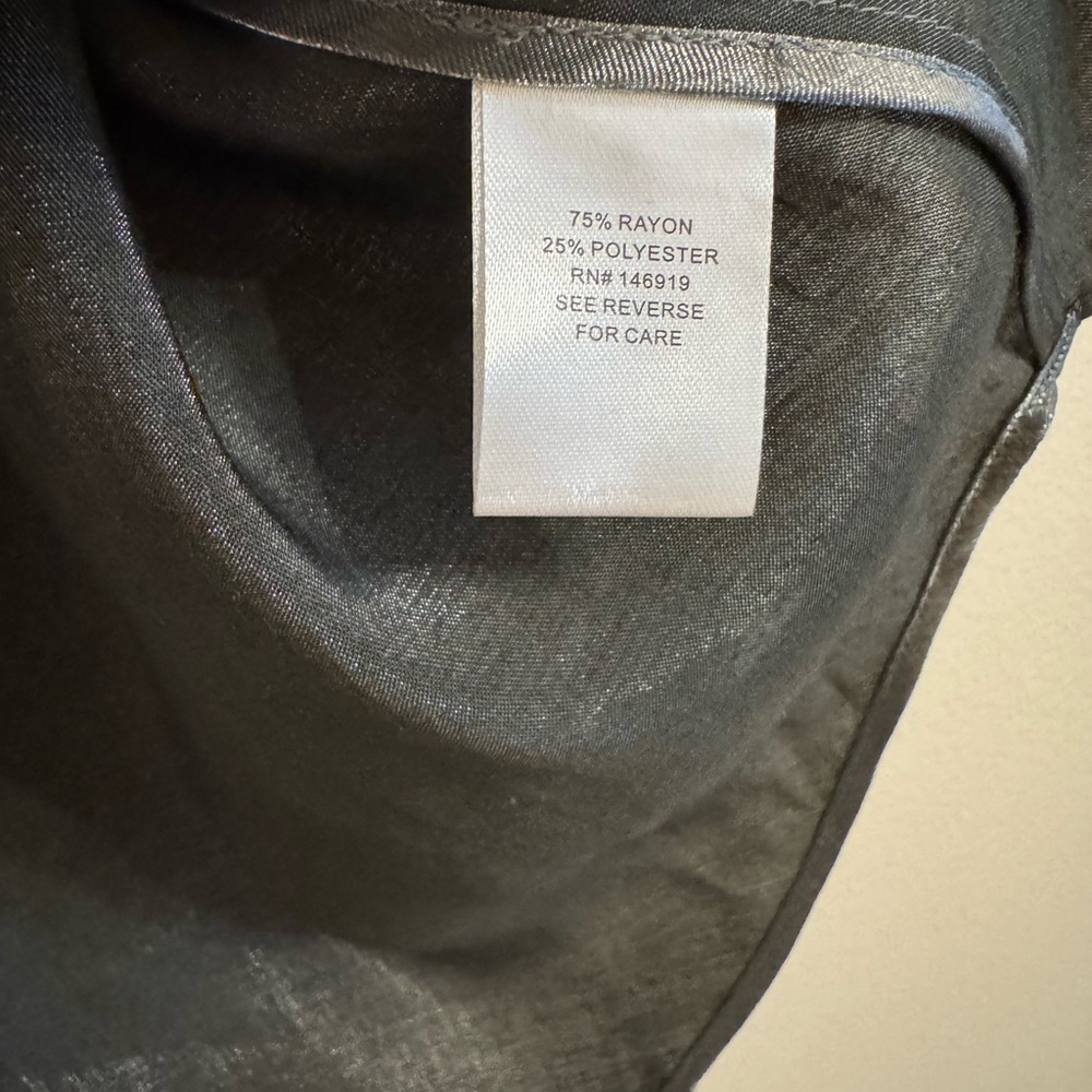 Rachel Roy Shirt Silver Metallic Button-Down Long Sleeves Shirt M Gray - Picture 8 of 15